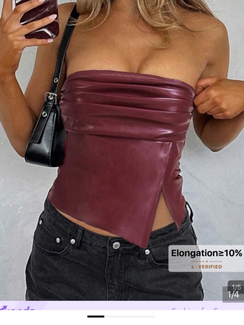 3 for $14 SHEIN Black Top with Burgundy Stitching size small